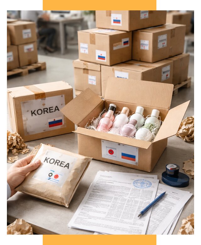 Доставка косметики из Кореи от 8662 р. под ключ | СетСервис-Срс